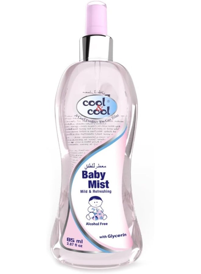 Cool & Cool Baby Mist Cologne- 85Ml - Alcohol Free, Paraben Free, Glycerin, Mild And Refreshing - Image 1